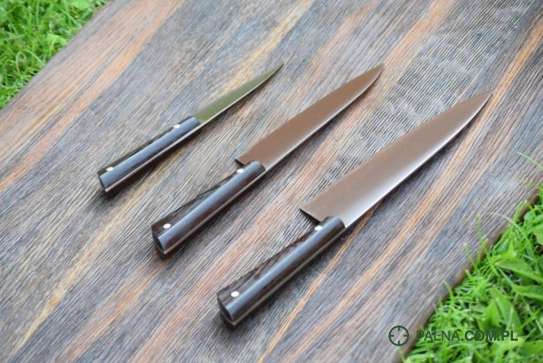 12 Zestaw 3 noży kuchennych. Stal D2